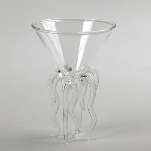 GAOGAO Octopus Cocktail Glass Creative Drinkware Bar Goblet Tools Snifters (Huge 2 Transparent) - color: Huge 2 Transparent (250ml), size: 8.5 Ounces