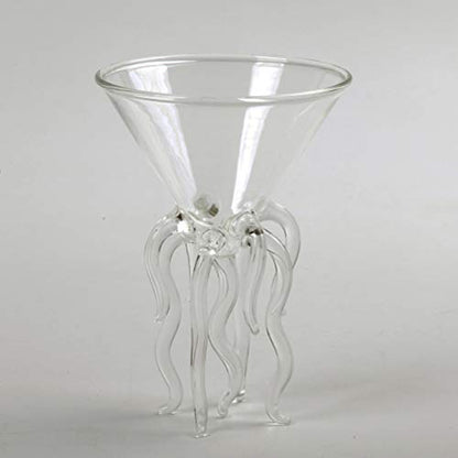 GAOGAO Octopus Cocktail Glass Creative Drinkware Bar Goblet Tools Snifters (Huge 2 Transparent) - color: Huge 2 Transparent (250ml), size: 8.5 Ounces