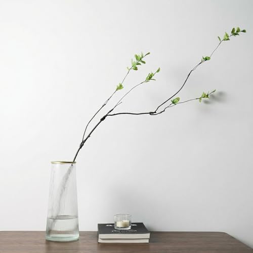 4 Pcs Artificial Greenery Stems Faux Branches for Vase, 37.4 Inch Artificial Eucalyptus Stems for Vase Filler Faux Plants Indoor for Centerpieces Home Decor