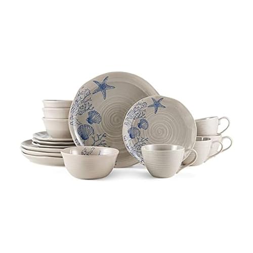 Pfaltzgraff Southport 16 Piece Dinnerware Set, Service For 4, Cream