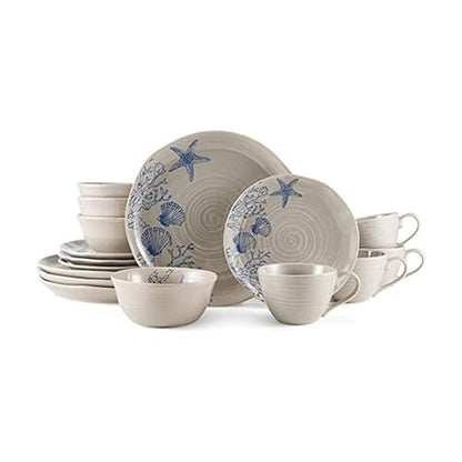 Pfaltzgraff Southport 16 Piece Dinnerware Set, Service For 4, Cream