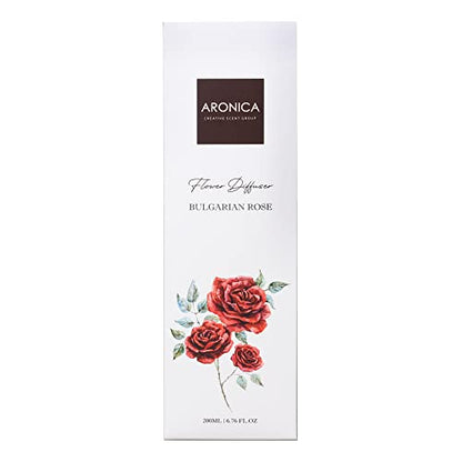 Flower Air Fresheners For Home, Sweet Rose Scent Room Non Plug In, Desk Reed Diffuser, Pink Air Freshener For Bathroom - color: Bulgarian Rose