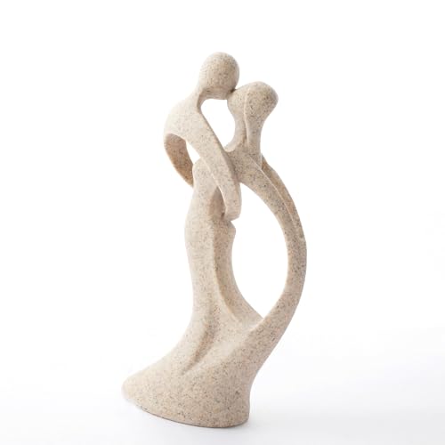 Modern Abstract Couple Statue, Kissing Lovers Sculpture Figurine for Home Decor Living Room Bedroom Bookshelf Office, Gift for Wedding Anniversaries, Love Decor Ornament for Couple Valentines - style: Style A