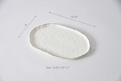 Pampa Bay Portofino Medium Oval Platter, 14.25" x 9" x 1" - size: 14.25 x 9