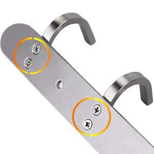Coat Hook Wall Mount - Towel Rack with 6 Hooks Hanger for Hanging Clothes, Bags, Keys, and Towels Bathroom, Entryway, Door, 304 Stainless Steel Brushed Nickel - size: 6S hooks