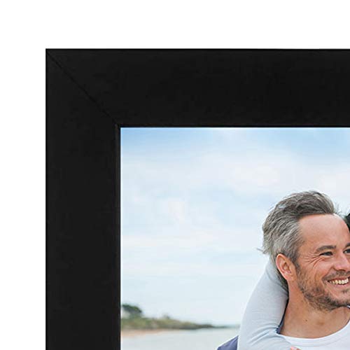 Americanflat 4x6 Picture Frame with Shatter-Resistant Glass - Set of 2 - Signature Collection - Gallery-Style Frames Made of Engineered Wood - Picture Frames for Tabletop and Wall Display - Black | Shatter-resistant glass, wall or tabletop display with in