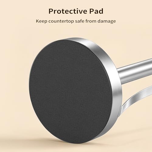 Heavy Duty Paper Towel Holder Countertop Top Damping Disc Silver | Easy One-Handed Tear, Weighted Base Non-Slip, Tension Arm Prevents Unraveling, Countertop Paper Stand for Kitchen, Bathroom - color: Silver
