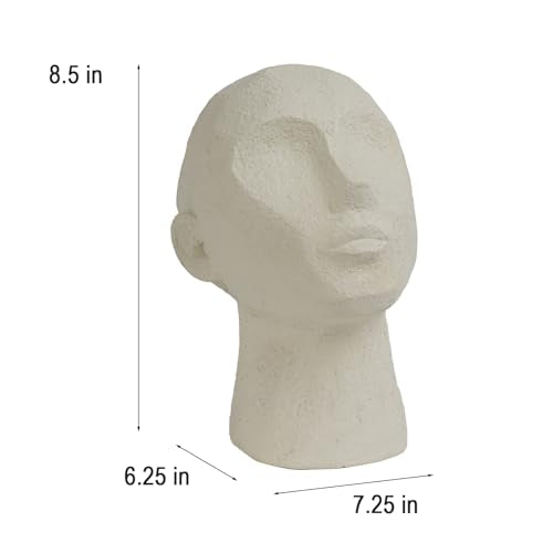 Abstract Decor Sculptures Home Décor 7.25 * 6.25 * 8.5 Inch | Resin Thinker Human Head Statue Shelf Decorations Bust Statues for Living Room Office Table Art Decor Accents