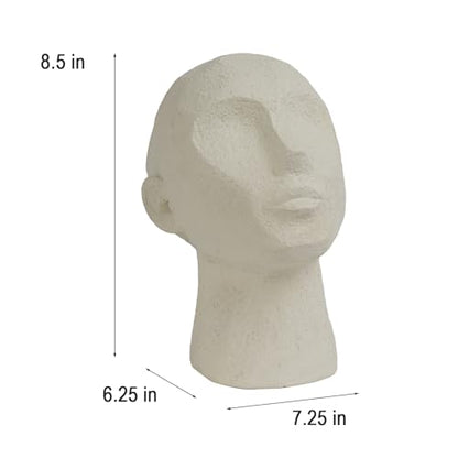 Abstract Decor Sculptures Home Décor 7.25 * 6.25 * 8.5 Inch | Resin Thinker Human Head Statue Shelf Decorations Bust Statues for Living Room Office Table Art Decor Accents