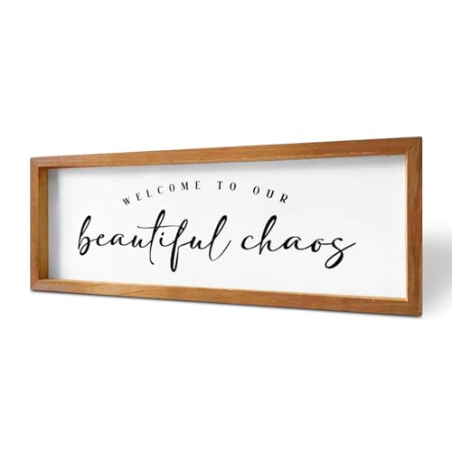 Welcome Home Sign Rustic Country Family Welcome Sign for Front Door Wooden Framed Farmhouse Wall Decor for Entryway, Living Room, Bedroom, Perfect Housewarming Gifts - color: White874