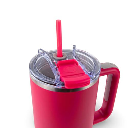 Big Swig 40oz Tumbler with Handle and Straw - Hot Pink, 40 oz Tumbler, Insulated Cup with Handle, 40oz Water Bottle with Straw, Thermal Cups, Leak Proof Lid, Travel Mugs, Stainless Steel - color: Hot Pink