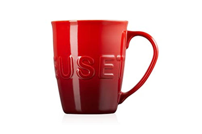 Le Creuset Stoneware Extra-Large Logo Coffee Mug, 20oz., Cerise - color: Cerise, size: 20 Ounces