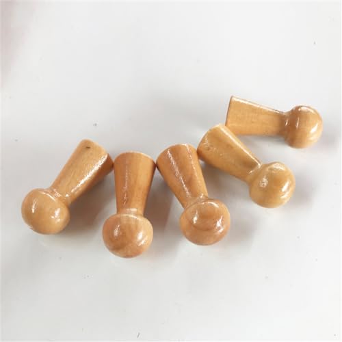 Wooden Shaker Peg Wood Screw-on Shaker Pegs 1.5 Inch Long Unfinished Wood Shaker Racks for Hanging Clothes Hats Towel and More DIY Paint Color (6 Pieces)