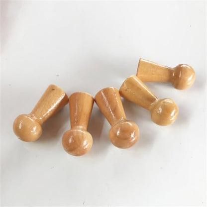 Wooden Shaker Peg Wood Screw-on Shaker Pegs 1.5 Inch Long Unfinished Wood Shaker Racks for Hanging Clothes Hats Towel and More DIY Paint Color (6 Pieces)
