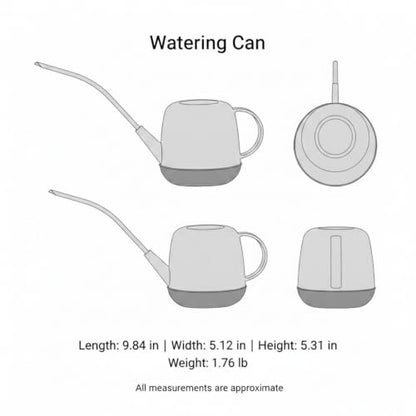 Long Spout Watering Can for Indoor Plants, Durable PP Plastic Pot Waterer with Precision Flow Control for Hanging Baskets and Dense Foliage - color: Brown