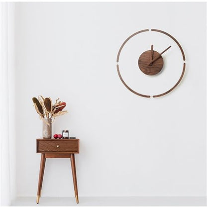 Wall Clocks Nordic Minimalist Solid Wood Transparent Clock face Wall Silent Wall Clock Décor