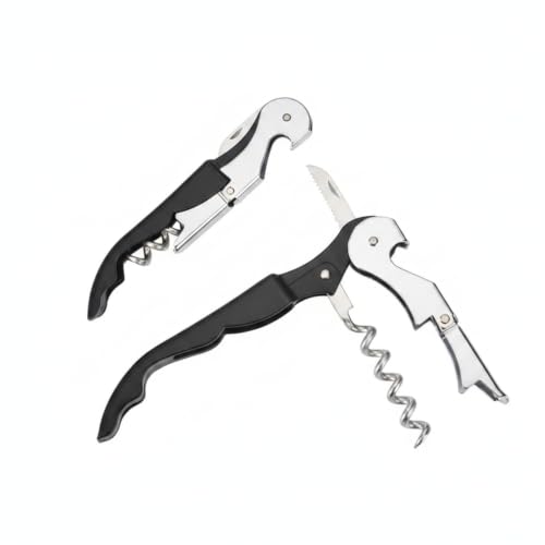 Home Bar & Dining Room Essential: 4-Piece Stainless Steel Wine Opener Kit with Corkscrew, Foil Cutter, Pourer, and Stopper