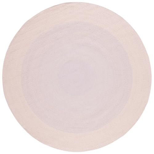 SAFAVIEH Cape Cod Collection Area Rug - 7' Round, Blue & Pink, Handmade Braided Cotton, Ideal for High Traffic Areas in Living Room, Bedroom (CAP242M) - color: Blue/Pink, size: 7' (Round)