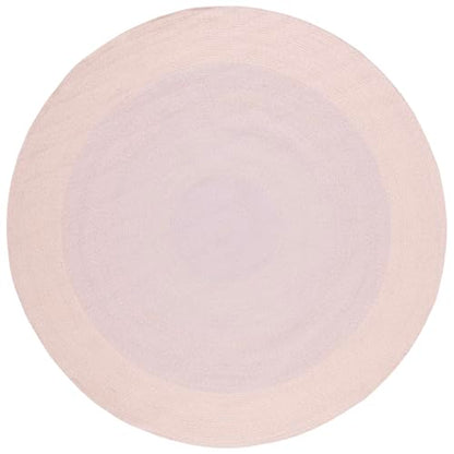 SAFAVIEH Cape Cod Collection Area Rug - 7' Round, Blue & Pink, Handmade Braided Cotton, Ideal for High Traffic Areas in Living Room, Bedroom (CAP242M) - color: Blue/Pink, size: 7' (Round)