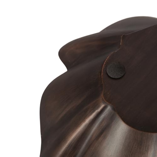 Kate and Laurel Flutte Scalloped Decorative Metal Serving Bowl; 10 x 10 x 3; Bronze; Modern Wavy Fruit Bowl for Kitchen Counter or Use as Tabletop Storage for an Entryway Table