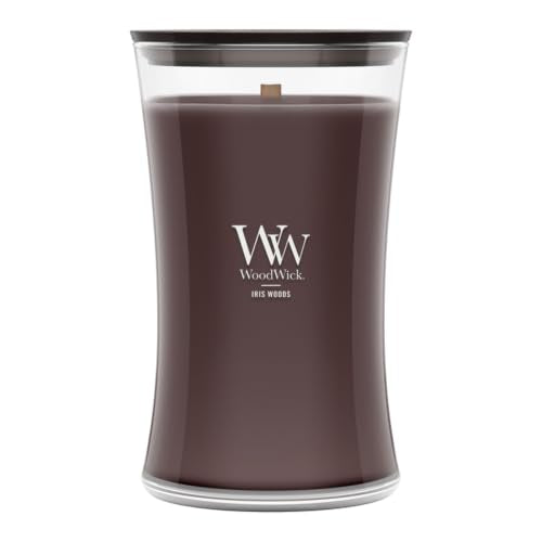 Woodwick Iris Woods Large Hourglass Candle - color: Iris Woods, size: 21.5oz