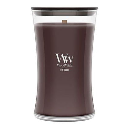 Woodwick Iris Woods Large Hourglass Candle - color: Iris Woods, size: 21.5oz