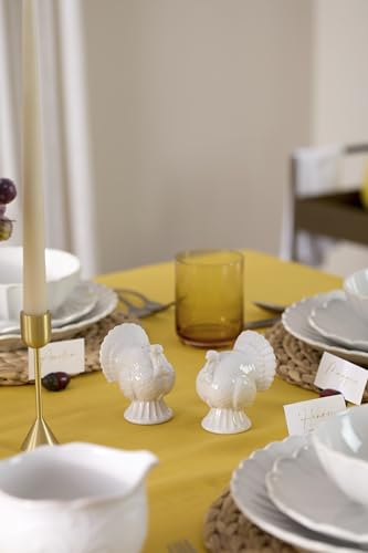 Lenox 898334 French Perle Carved Turkey Salt & Pepper Set - style: Turkey Salt & Pepper Shakers