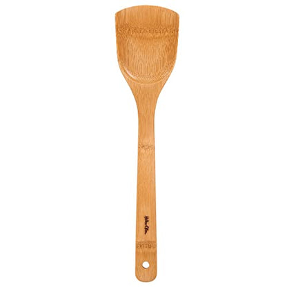 Helen’s Asian Kitchen Natural Bamboo Stir Fry Spatula and Wok Tool, 13.5-Inch - size: 13-Inch, Solid Wok Tool