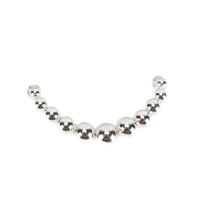 ciciglow European Style Beaded Metal Serving Tray Elegant Mirror Platter for Desserts Jewelry for Home Office Cafes (Silver) - color: Silver