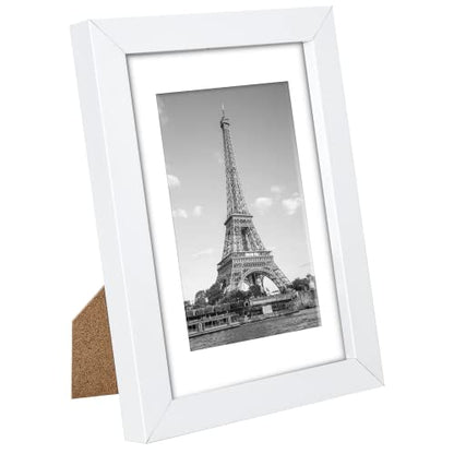 upsimples 4x6 Picture Frame Set of 10, Display Pictures 3.5x5 with Mat or 4x6 Without, Multi Photo Frames Collage for Wall or Tabletop Display, White | Fit 3.5x5 and 4 x 6 Photos, Wall or Tabletop Display, For Gallery Hallway Living Room, For Christmas Mo