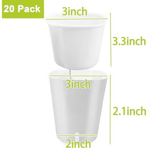 3" Self Watering Pots,20 Sets Self Watering Planter Pots for Indoor Plants with Water Level Indicator and Multiple Vents,Self Watering Planters,Self Watering Plant Pot for House Plants,Flowers,Herbs - size: 3 Inch - 20 Sets