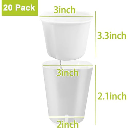 3" Self Watering Pots,20 Sets Self Watering Planter Pots for Indoor Plants with Water Level Indicator and Multiple Vents,Self Watering Planters,Self Watering Plant Pot for House Plants,Flowers,Herbs - size: 3 Inch - 20 Sets
