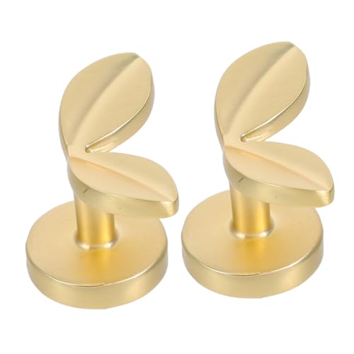 jojofuny 2pcs Decorative Metal Hangers for Coats Hats Towels Keys Durable Wall Mounted Hooks with Artistic Faux Finish for Entryway Bedroom Decor