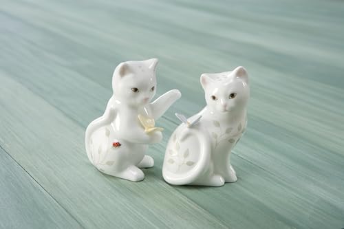 Lenox Butterfly Meadow Figural Kitten Salt and Pepper Set - - style: Salt & Pepper Set, Kitten