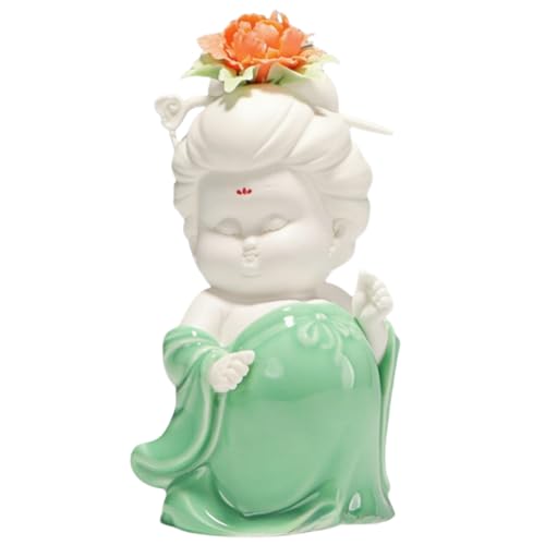 Art Sculpture/Figurine/Decorative Ceramic Classical Ladies Living Room Wine Cabinet Tv Cabinet Desktop Figure Ancient Style Beauty Zen Ornaments Blue - color: Blue