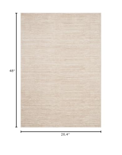 SAFAVIEH Vision Collection Accent Rug - 2'2" x 4', Cream, Modern Ombre Design, Non-Shedding & Easy to Clean, Ideal for Entryway, Foyer, Bedroom (VSN606F) - color: Creme, size: 2'2" x 4' (Rectangular)
