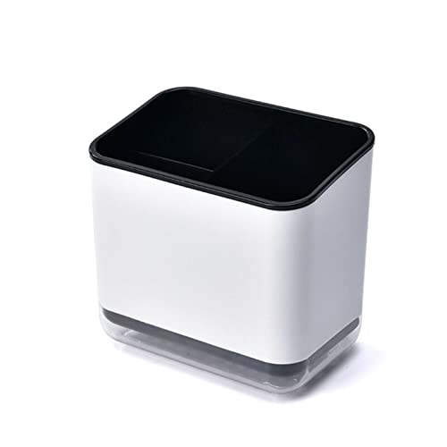Utensil Holder Cutlery Drainer Sink Caddy, Chopsticks Holder, Black | Spoon Chopsticks Fork Drain Rack Basket Storage Holder Organizer Compartment Box, Utensil Crock for Silverware Spoon Spatula - color: Black