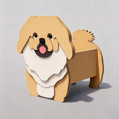 Creative PVC Dog Decoration Planters Abyssinian Cat Cute Animal Shape Bonsai Holder Art Planter Pot Suitable for Villa Indoor and Outdoor Plants Decorative Ornaments 13.38 * 9.45in - color: Abyssinian Cat, size: 34*24cm/13.38*9.70in