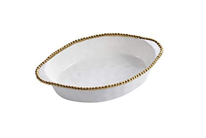 Pampa Bay Titanium Baking Dish (Oval, Golden Salerno) - color: Golden Salerno, size: Oval
