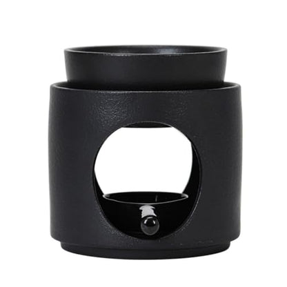 Hand Made Large Capacity Essential Oil Burner Wax Melt Burners, Aromatherapy Aroma Burner Ceramic Oil Diffuser Candle Tealight Holder Home Bedroom Decor-White - color: White