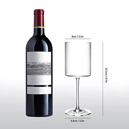 SANZO Wine Glass Set, 15oz Crystal Glasses for Red and White Wine, Square Bowl Design for Home Bar or Dinner Parties （8pcs） - style: 8pcs