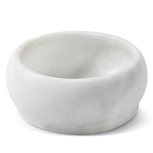 karibiber Marble Decorative Bowl, Natural Stone Candy Bowl for Coffee Table Decor, 4.7" Small Grey Fruit Bowl for Kitchen Counter,Versatile Catchall Key Entryway Table Centerpiece - color: Gray