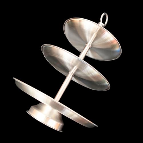 Metal 3 Tier Round Serving Tray, Cupcake Dessert Appetizer Stand, Stainless Steel Cake Cupcake Tower Stand Holder for Home Garden Display Wedding Bridal Shower Birthday Party Supplies (Silver)