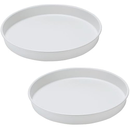 Amolliar Lazy Susan, Turntable Organizer for Cabinet, Metal White 10" 2Pack | Spice Rack for Fridge, Pantry, Cabinet, 360 Rotating Trays Countertop, Under Sink Organizer, Kitchen Condiment Organizer - size: White 10'' 2Pack
