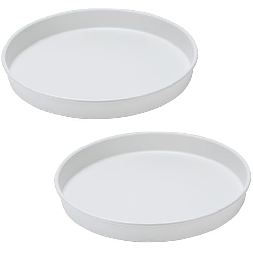 Amolliar Lazy Susan, Turntable Organizer for Cabinet, Metal White 10" 2Pack | Spice Rack for Fridge, Pantry, Cabinet, 360 Rotating Trays Countertop, Under Sink Organizer, Kitchen Condiment Organizer - size: White 10'' 2Pack