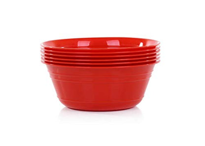 Mintra Home Snack Bowls (Small 6pk (600ml), Red) - color: Red, size: Small 6pk (600ml)