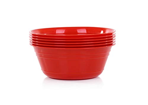 Mintra Home Snack Bowls (Small 6pk (600ml), Red) - color: Red, size: Small 6pk (600ml)
