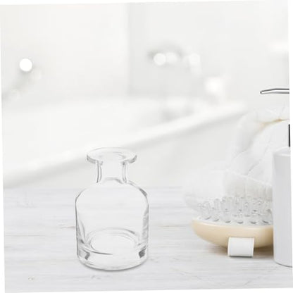 Didiseaon 2pcs Decorative Glass Oil Diffuser Bottles Essential Oil Diffuser Containers Reed Sticks - color: Transparent
