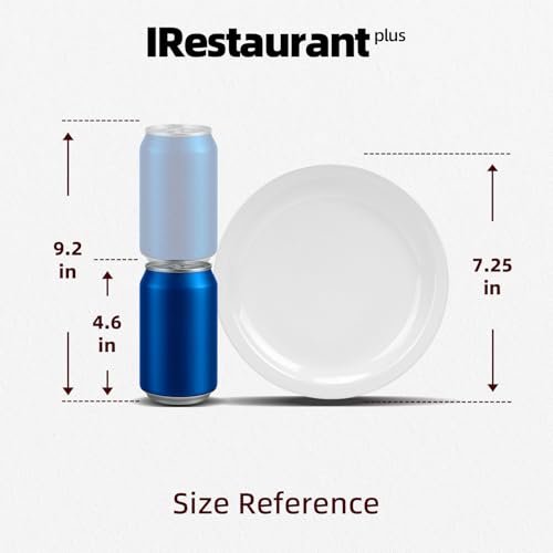 Stoneware Narrow Rim Commercial Grade Dinnerware, Bright White, Plate 7.25", Case of 36 - color: Bright White, size: Plate 7.25"