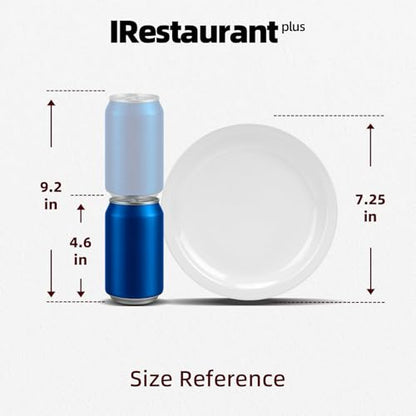 Stoneware Narrow Rim Commercial Grade Dinnerware, Bright White, Plate 7.25", Case of 36 - color: Bright White, size: Plate 7.25"